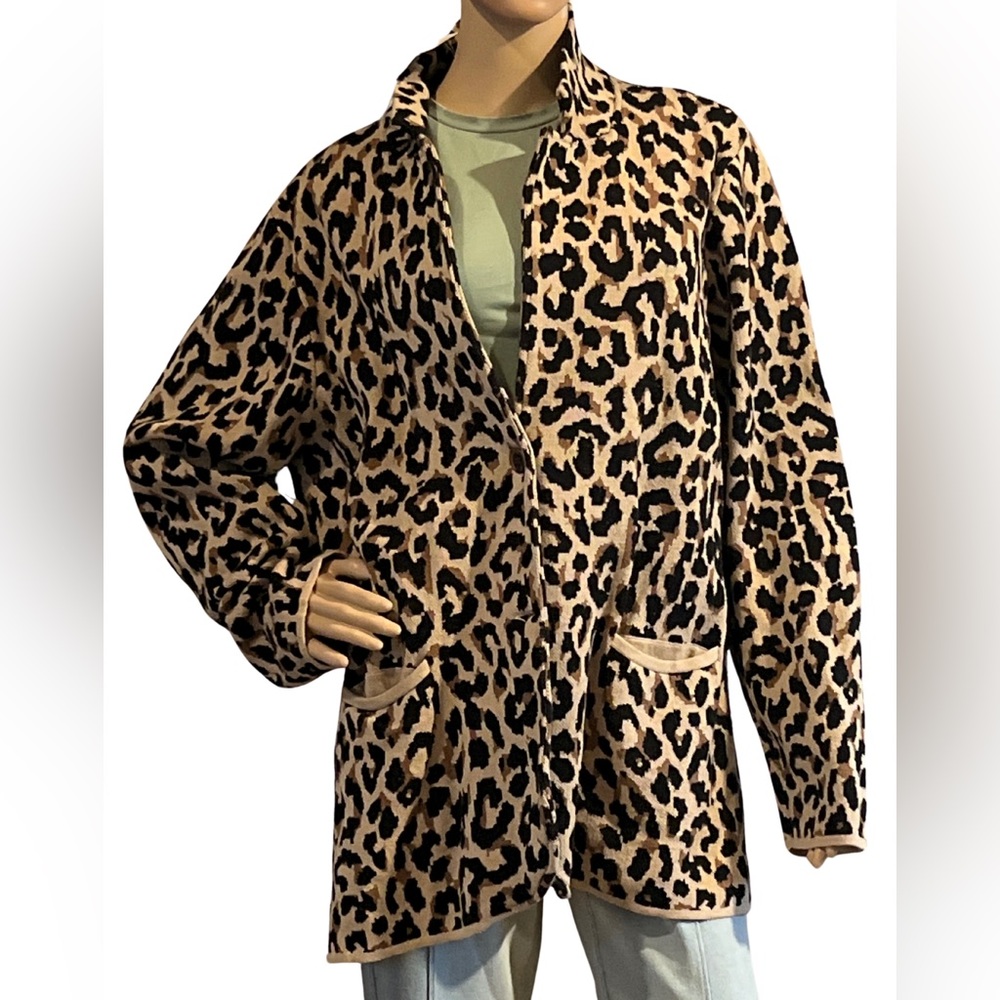 J.Crew Animal print cardigan